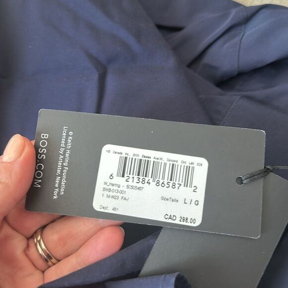 HUGO Men's Ewid Collar Detail Long Sleeve Shirt - Picture 6 of 6